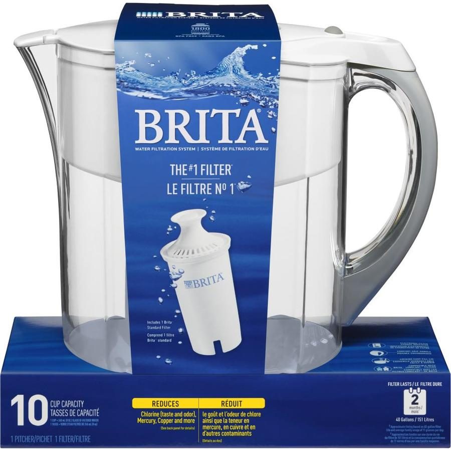 Brita Standard water filter pitcher with standard pour-through cartridge